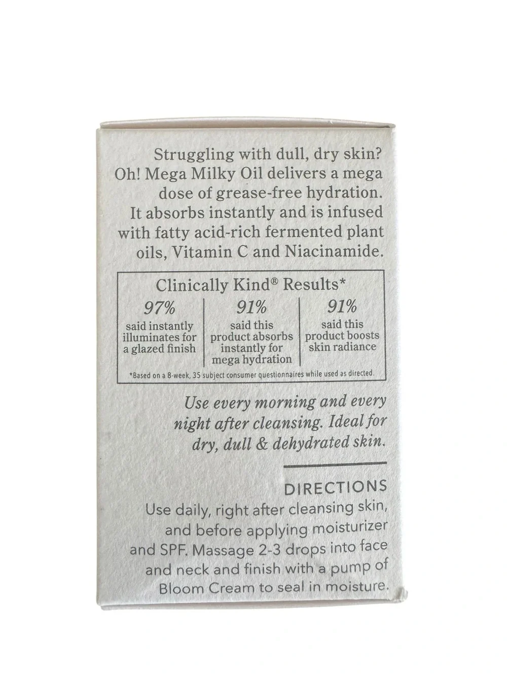 Beekman 1802 OH! Mega Milky Oil Sensitive Skin Face Oil Moisturizer Oil NIB